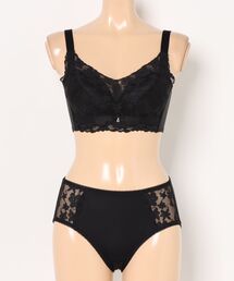 Lace Ladies（レースレディース）の「【2点セット】フラワー レース ノンワイヤー ブラ&ショーツ（ブラ&ショーツ）」