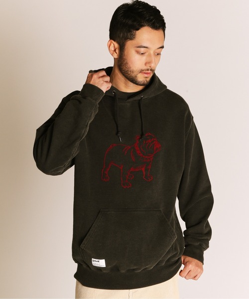 セール】Schott/ショット/FLOCKY BULLDOG HOODED SWEAT/フロッキー