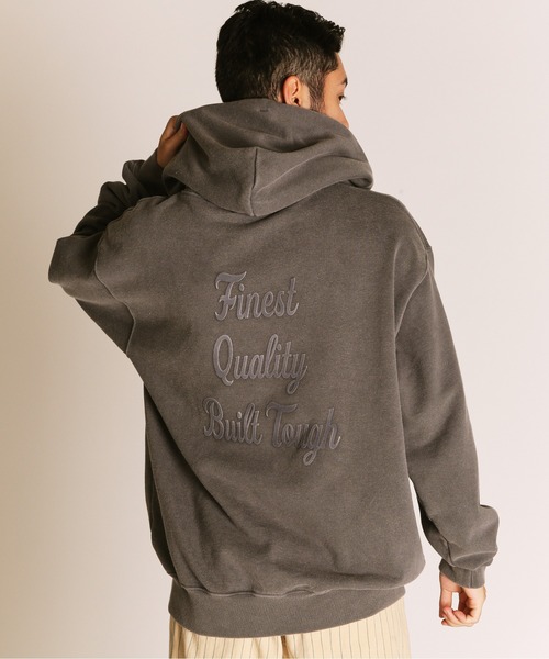 Schott（ショット）の「Schott/ショット/FLOCKY BULLDOG HOODED SWEAT/フロッキー ブルドッグ スウェットパーカー（パーカー・メンズ・ネイビー/ブラック/チャコールグレー・2XL/XL/L/M）」の13枚目の写真