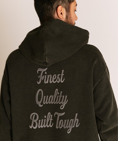 Schott（ショット）の「Schott/ショット/FLOCKY BULLDOG HOODED SWEAT/フロッキー ブルドッグ スウェットパーカー（パーカー・メンズ・ネイビー/ブラック/チャコールグレー・2XL/XL/L/M）」の7枚目の写真