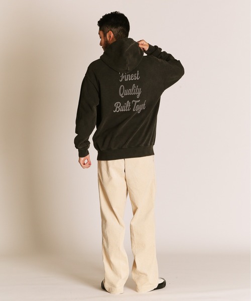 Schott（ショット）の「Schott/ショット/FLOCKY BULLDOG HOODED SWEAT/フロッキー ブルドッグ スウェットパーカー（パーカー・メンズ・ネイビー/ブラック/チャコールグレー・2XL/XL/L/M）」の21枚目の写真