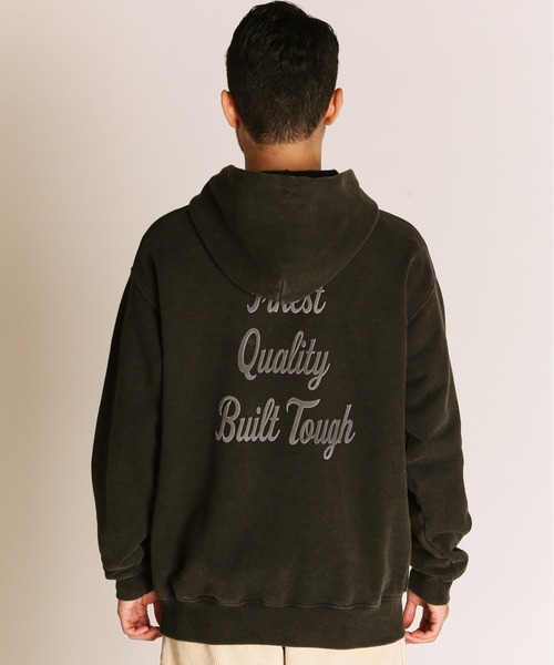 Schott（ショット）の「Schott/ショット/FLOCKY BULLDOG HOODED SWEAT/フロッキー ブルドッグ スウェットパーカー（パーカー・メンズ・ネイビー/ブラック/チャコールグレー・2XL/XL/L/M）」の15枚目の写真