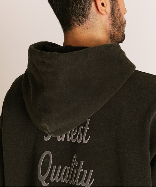 Schott（ショット）の「Schott/ショット/FLOCKY BULLDOG HOODED SWEAT/フロッキー ブルドッグ スウェットパーカー（パーカー・メンズ・ネイビー/ブラック/チャコールグレー・2XL/XL/L/M）」の19枚目の写真
