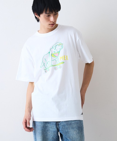 MEI(メイ)の「【MEI/メイ】別注 アニマルプリント オーバーサイズ Tシャツ(Tシャツ/カットソー・メンズ・ホワイト系その他2/ホワイト系その他3/ベージュ系その他3/ブルー系その他2/ホワイト系その他/ブラック系その他・LARGE/MEDIUM)」の3枚目の写真