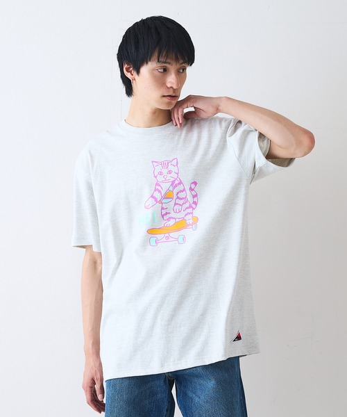 MEI(メイ)の「【MEI/メイ】別注 アニマルプリント オーバーサイズ Tシャツ(Tシャツ/カットソー・メンズ・ホワイト系その他2/ホワイト系その他3/ベージュ系その他3/ブルー系その他2/ホワイト系その他/ブラック系その他・LARGE/MEDIUM)」の5枚目の写真