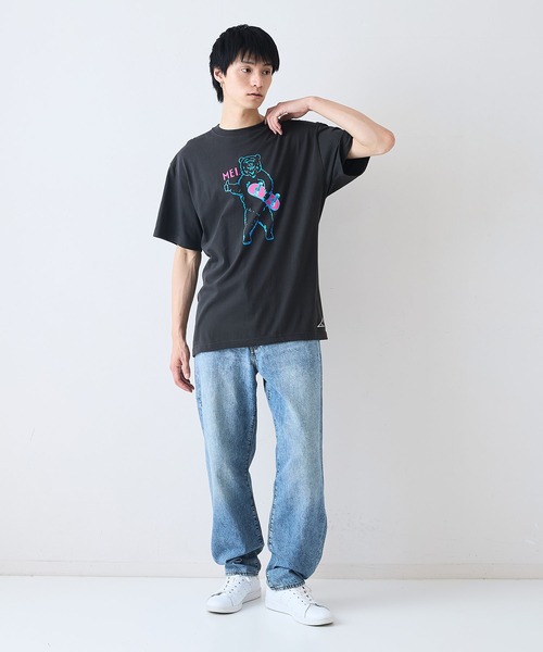 MEI(メイ)の「【MEI/メイ】別注 アニマルプリント オーバーサイズ Tシャツ(Tシャツ/カットソー・メンズ・ホワイト系その他2/ホワイト系その他3/ベージュ系その他3/ブルー系その他2/ホワイト系その他/ブラック系その他・LARGE/MEDIUM)」の12枚目の写真