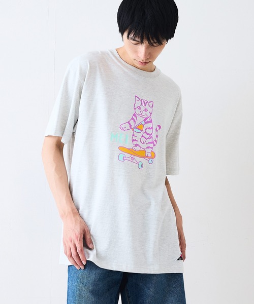 MEI(メイ)の「【MEI/メイ】別注 アニマルプリント オーバーサイズ Tシャツ(Tシャツ/カットソー・メンズ・ホワイト系その他2/ホワイト系その他3/ベージュ系その他3/ブルー系その他2/ホワイト系その他/ブラック系その他・LARGE/MEDIUM)」の20枚目の写真
