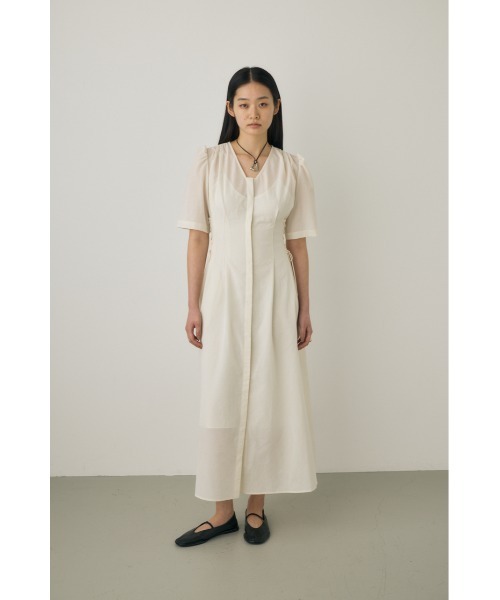 セール】【M_】シアーシャツワンピース リサイクルポリエステル使用