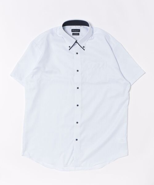 TOKYO SHIRTS（トウキョウシャツ）の「【超形態安定】 形態安定ノンアイロン ボタンダウン 半袖ビジネスワイシャツ（大きいサイズ）（ビジネスシャツ・メンズ・ライトブルー・首回り45cm/首回り47cm）」の6枚目の写真
