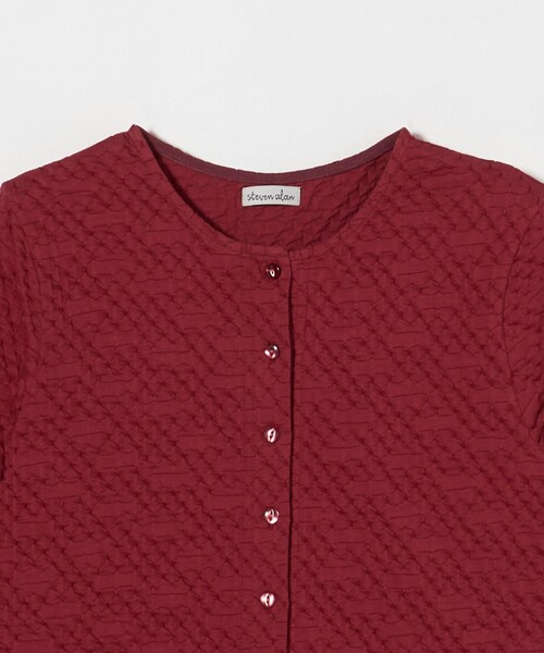 Steven Alan（スティーブンアラン）の「＜Steven Alan＞シュリンク ジャージー ハーフスリーブ カーディガン（カーディガン/ボレロ・レディース・レッド/ブラック/オフホワイト・FREE）」の13枚目の写真