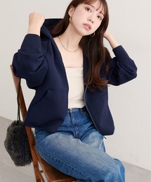 natural couture | 【WEB限定】ニットジップフーディーブルゾン(ブルゾン)