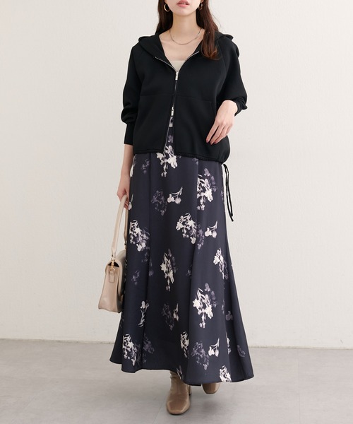 natural couture（ナチュラルクチュール）の「【WEB限定】ニットジップフーディーブルゾン（ブルゾン・レディース・ネイビー/ブラック/ピンク/ブラウン/ブルーグレー/アイボリー・FREE）」の22枚目の写真