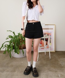 ROOPTOKYO(���[�v�g�E�L���E)��Ribbed lace cardigan with shoulder pads / ���p�b�g�t�� ���u���[�X �J�[�f�B�K��(�J�[�f�B�K��/�{����)