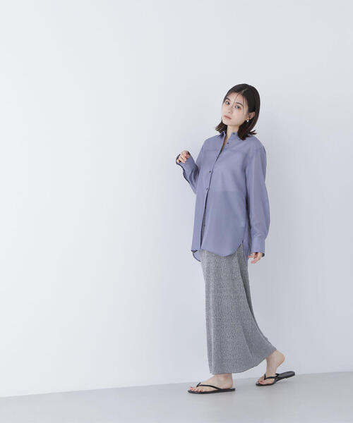 NATURAL BEAUTY BASIC(ナチュラルビューティーベーシック)の「◇シアーラメリブナロースカート(スカート・レディース・チャコールグレー/オレンジ・P/S/MEDIUM)」の14枚目の写真