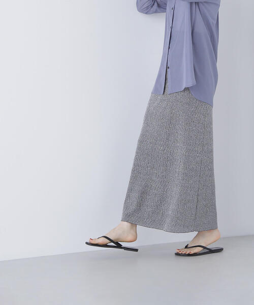 NATURAL BEAUTY BASIC(ナチュラルビューティーベーシック)の「◇シアーラメリブナロースカート(スカート・レディース・チャコールグレー/オレンジ・P/S/MEDIUM)」の15枚目の写真