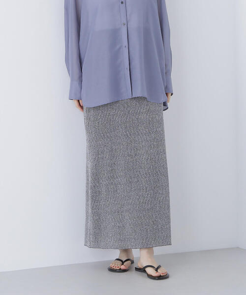 NATURAL BEAUTY BASIC(ナチュラルビューティーベーシック)の「◇シアーラメリブナロースカート(スカート・レディース・チャコールグレー/オレンジ・P/S/MEDIUM)」の16枚目の写真