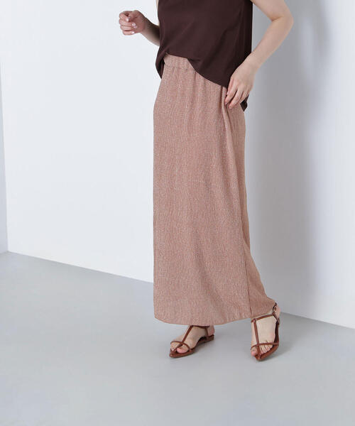 NATURAL BEAUTY BASIC(ナチュラルビューティーベーシック)の「◇シアーラメリブナロースカート(スカート・レディース・チャコールグレー/オレンジ・P/S/MEDIUM)」の22枚目の写真