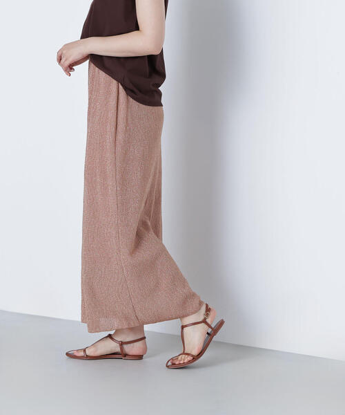 NATURAL BEAUTY BASIC(ナチュラルビューティーベーシック)の「◇シアーラメリブナロースカート(スカート・レディース・チャコールグレー/オレンジ・P/S/MEDIUM)」の7枚目の写真