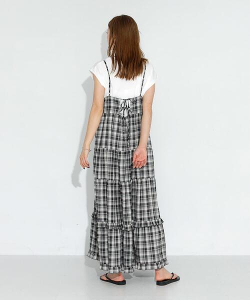 URBAN RESEARCH Sonny Label(アーバンリサーチサニーレーベル)の「『UR TECH』チェックティアードキャミワンピース(ワンピース・レディース・ブラウン系その他/ブラック系その他・FREE)」の12枚目の写真
