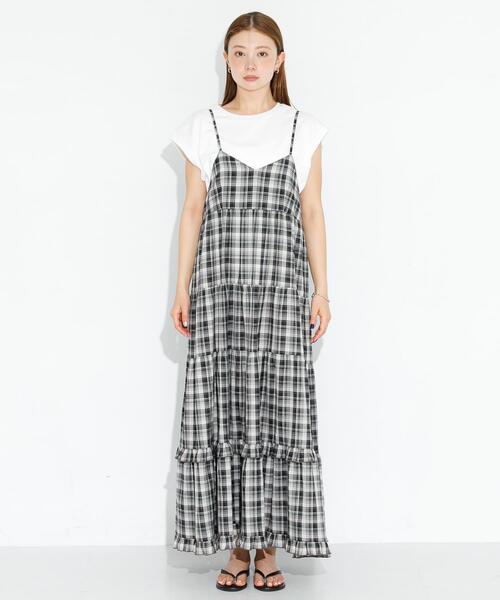 URBAN RESEARCH Sonny Label(アーバンリサーチサニーレーベル)の「『UR TECH』チェックティアードキャミワンピース(ワンピース・レディース・ブラウン系その他/ブラック系その他・FREE)」の19枚目の写真