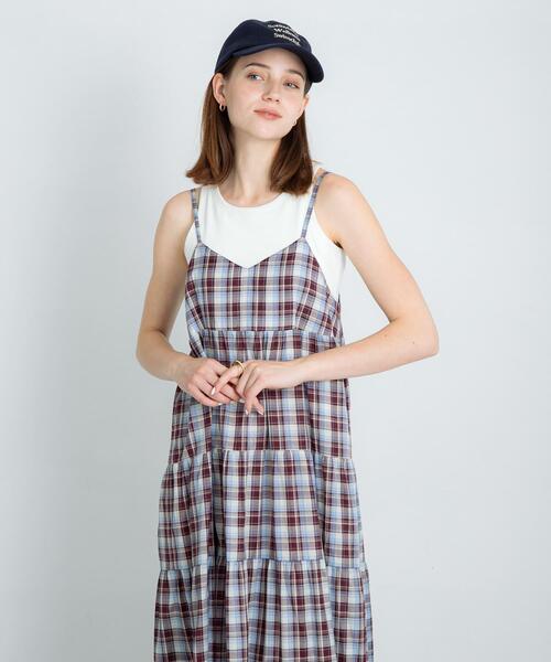 URBAN RESEARCH Sonny Label(アーバンリサーチサニーレーベル)の「『UR TECH』チェックティアードキャミワンピース(ワンピース・レディース・ブラウン系その他/ブラック系その他・FREE)」の7枚目の写真