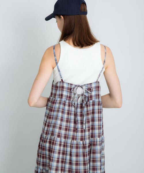 URBAN RESEARCH Sonny Label(アーバンリサーチサニーレーベル)の「『UR TECH』チェックティアードキャミワンピース(ワンピース・レディース・ブラウン系その他/ブラック系その他・FREE)」の15枚目の写真