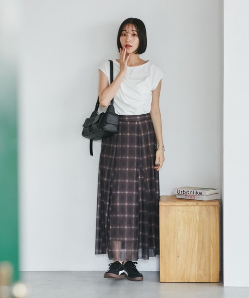 VIS（ビス）の「アシメギャザートップス（Tシャツ/カットソー・レディース・ホワイト/サックスブルー/チャコールグレー・FREE）」の10枚目の写真