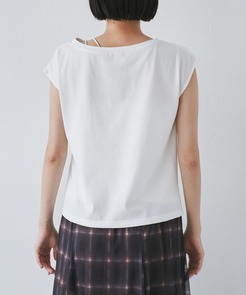 VIS（ビス）の「アシメギャザートップス（Tシャツ/カットソー・レディース・ホワイト/サックスブルー/チャコールグレー・FREE）」の21枚目の写真
