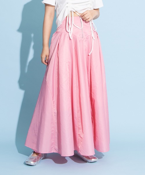 PUNYUS(プニュズ)の「コルセットボリュームスカート(スカート・レディース・カーキ/ブラック/ピンク・1/2/3/4)」の3枚目の写真