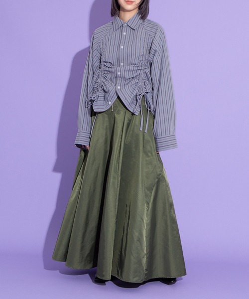 PUNYUS(プニュズ)の「コルセットボリュームスカート(スカート・レディース・カーキ/ブラック/ピンク・1/2/3/4)」の4枚目の写真