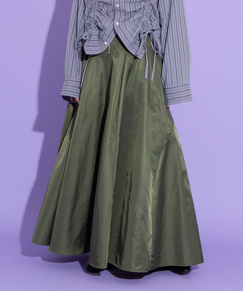 PUNYUS(プニュズ)の「コルセットボリュームスカート(スカート・レディース・カーキ/ブラック/ピンク・1/2/3/4)」の5枚目の写真