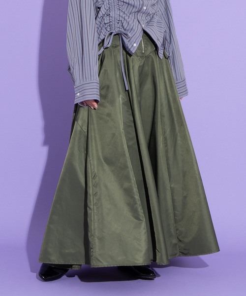 PUNYUS(プニュズ)の「コルセットボリュームスカート(スカート・レディース・カーキ/ブラック/ピンク・1/2/3/4)」の7枚目の写真