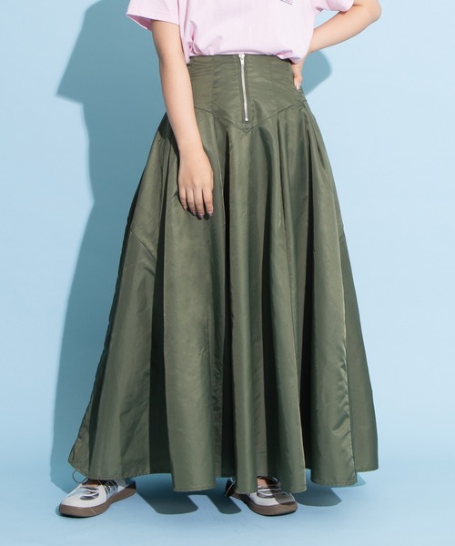 PUNYUS(プニュズ)の「コルセットボリュームスカート(スカート・レディース・カーキ/ブラック/ピンク・1/2/3/4)」の9枚目の写真