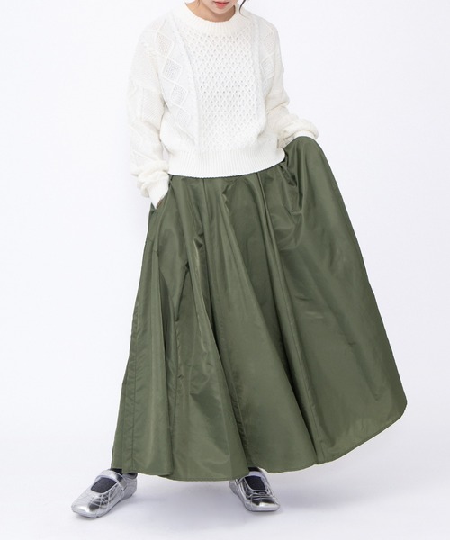 PUNYUS(プニュズ)の「コルセットボリュームスカート(スカート・レディース・カーキ/ブラック/ピンク・1/2/3/4)」の14枚目の写真