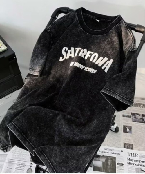 Evo+Revo(エボレボ)の「”クタってるのがイイ!!" ヴィンテージ加工Tシャツ(Tシャツ/カットソー・メンズ・パープル/ブラウン/ピンク/ブラック・M/L/XL)」の1枚目の写真