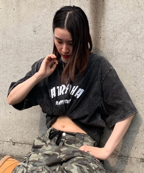 Evo+Revo(エボレボ)の「”クタってるのがイイ!!" ヴィンテージ加工Tシャツ(Tシャツ/カットソー・メンズ・パープル/ブラウン/ピンク/ブラック・M/L/XL)」の5枚目の写真