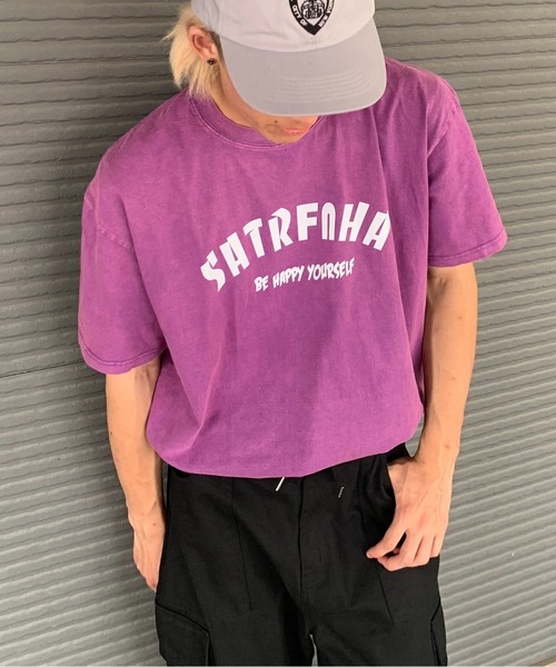 Evo+Revo(エボレボ)の「”クタってるのがイイ!!" ヴィンテージ加工Tシャツ(Tシャツ/カットソー・メンズ・パープル/ブラウン/ピンク/ブラック・M/L/XL)」の7枚目の写真