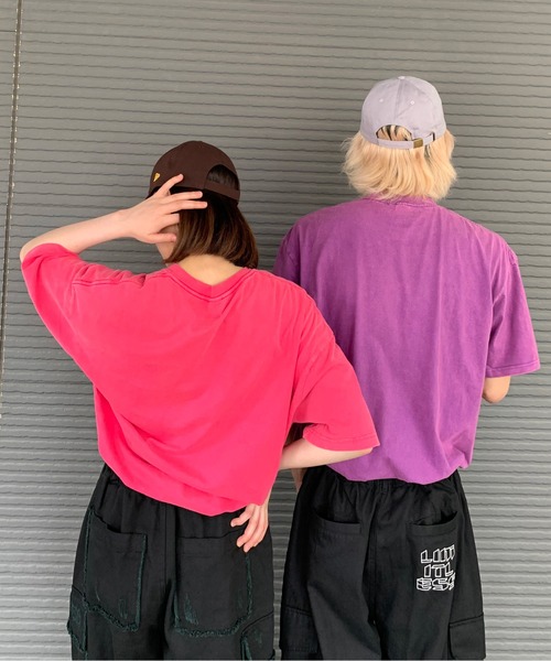 Evo+Revo(エボレボ)の「”クタってるのがイイ!!" ヴィンテージ加工Tシャツ(Tシャツ/カットソー・メンズ・パープル/ブラウン/ピンク/ブラック・M/L/XL)」の12枚目の写真