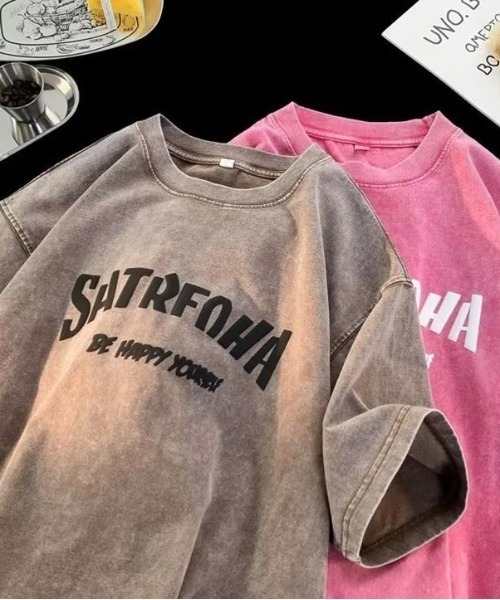 Evo+Revo(エボレボ)の「”クタってるのがイイ!!" ヴィンテージ加工Tシャツ(Tシャツ/カットソー・メンズ・パープル/ブラウン/ピンク/ブラック・M/L/XL)」の14枚目の写真