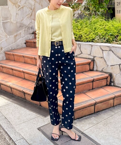 NOLLEY’S Sophi（ノーリーズソフィ）の「《アンサンブル対応》《手洗い可能》W混ラメクルーネックカーディガン（カーディガン/ボレロ・レディース・サックスブルー/グレー/イエロー/キャメル・38/36）」の17枚目の写真