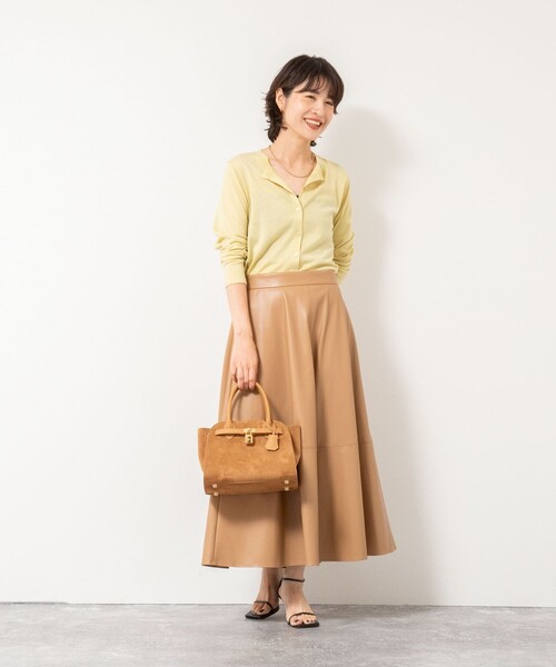 NOLLEY’S Sophi（ノーリーズソフィ）の「《アンサンブル対応》《手洗い可能》W混ラメクルーネックカーディガン（カーディガン/ボレロ・レディース・サックスブルー/グレー/イエロー/キャメル・38/36）」の18枚目の写真