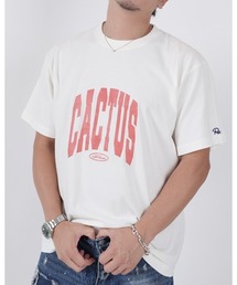 カクタスヴィンテージクラックプリントTシャツ