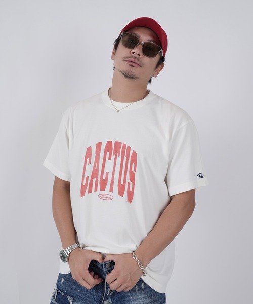 #Re:room(リルーム)の「カクタスヴィンテージクラックプリントTシャツ(Tシャツ/カットソー・メンズ・オフホワイト/ダークグリーン・M-L/S-M/L-XL)」の12枚目の写真