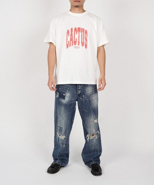#Re:room(リルーム)の「カクタスヴィンテージクラックプリントTシャツ(Tシャツ/カットソー・メンズ・オフホワイト/ダークグリーン・M-L/S-M/L-XL)」の17枚目の写真