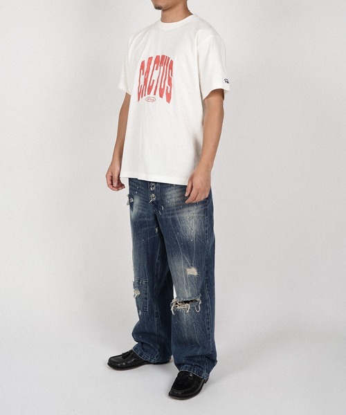 #Re:room(リルーム)の「カクタスヴィンテージクラックプリントTシャツ(Tシャツ/カットソー・メンズ・オフホワイト/ダークグリーン・M-L/S-M/L-XL)」の18枚目の写真