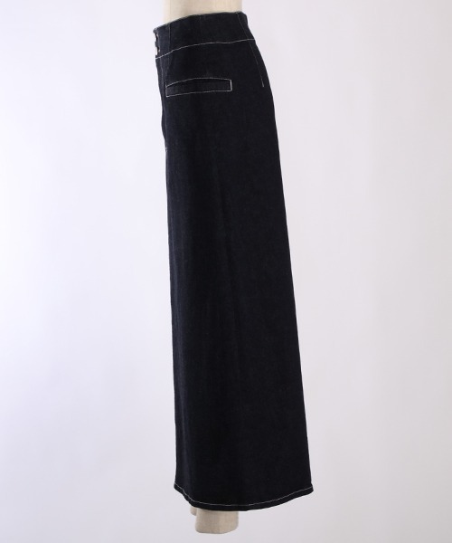 nissen（ニッセン）の「ペンシルハイウエストデニムスカート（デニムスカート・レディース・ネイビー・マルチサイズ）」の2枚目の写真