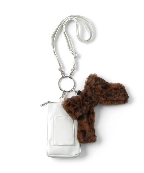 algy（アルジー）の「エコファーりぼん付きポーチショルダー（ショルダーバッグ・キッズ・オフホワイト/ブラック/シルバー・FREE）」の10枚目の写真