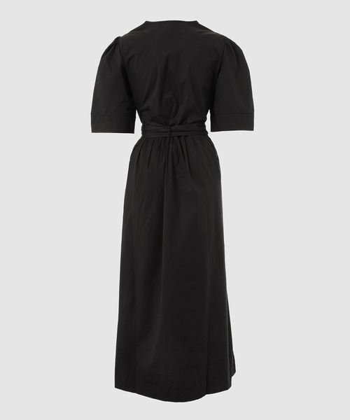 Stretch Cotton Tie Strap Midi Dress（ワンピース）｜GANNI（ガニー