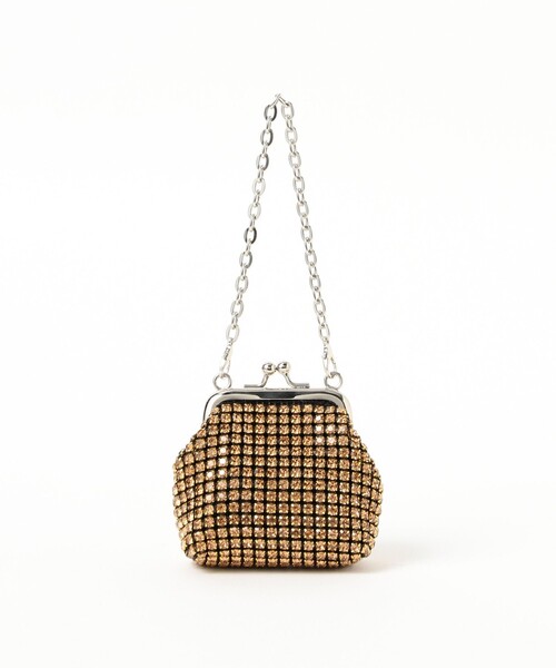 Ray BEAMS（レイビームス）の「blicenscell / ビジュー バッグ（ポーチ・レディース・シルバー/ブラウン・ONE SIZE）」の2枚目の写真