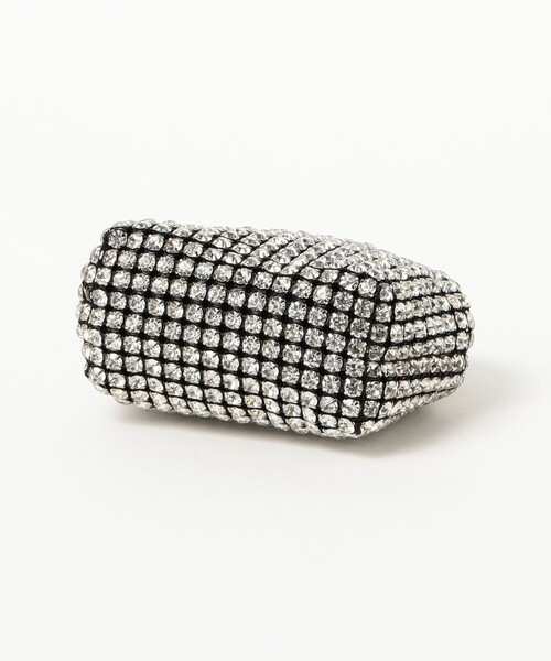 Ray BEAMS（レイビームス）の「blicenscell / ビジュー バッグ（ポーチ・レディース・シルバー/ブラウン・ONE SIZE）」の8枚目の写真